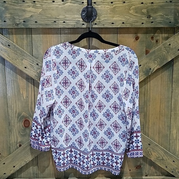 WOMENS LUCKY BRAND BOHO TASSEL TOP FREE SPIRIT FESTIVAL HIPPIE GYPSY - Picture 4 of 7